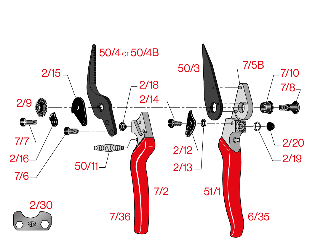 Spare parts for Felco 51