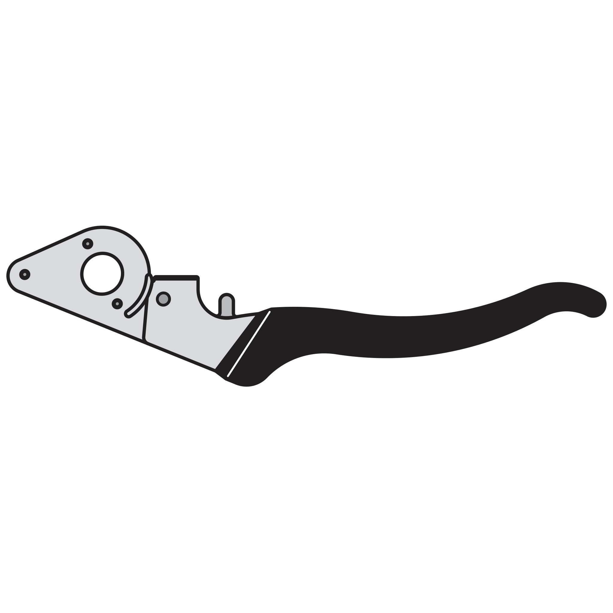 51/1 Complete handle assembly without blade - Product - Main View