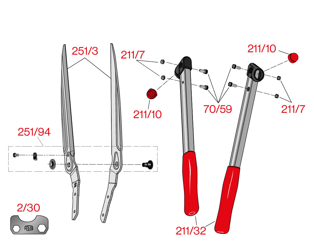 Spare parts for FELCO 251-63