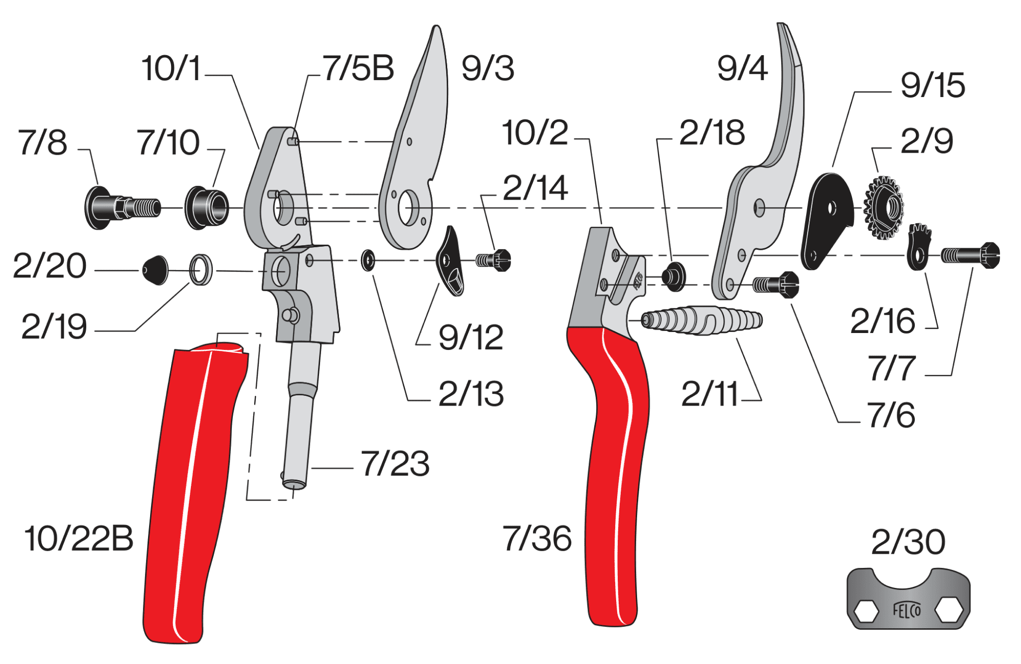 FELCO 10 – FELCO 10 – gyártói ábra, robbantott ábra