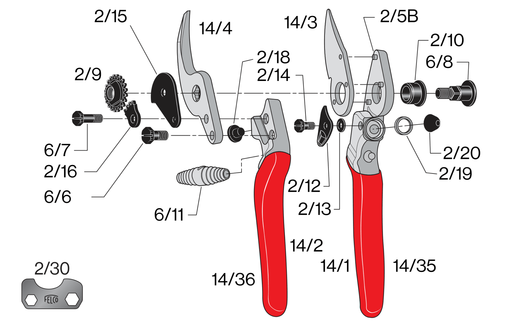 FELCO 14 – FELCO 14 – gyártói ábra, robbantott ábra