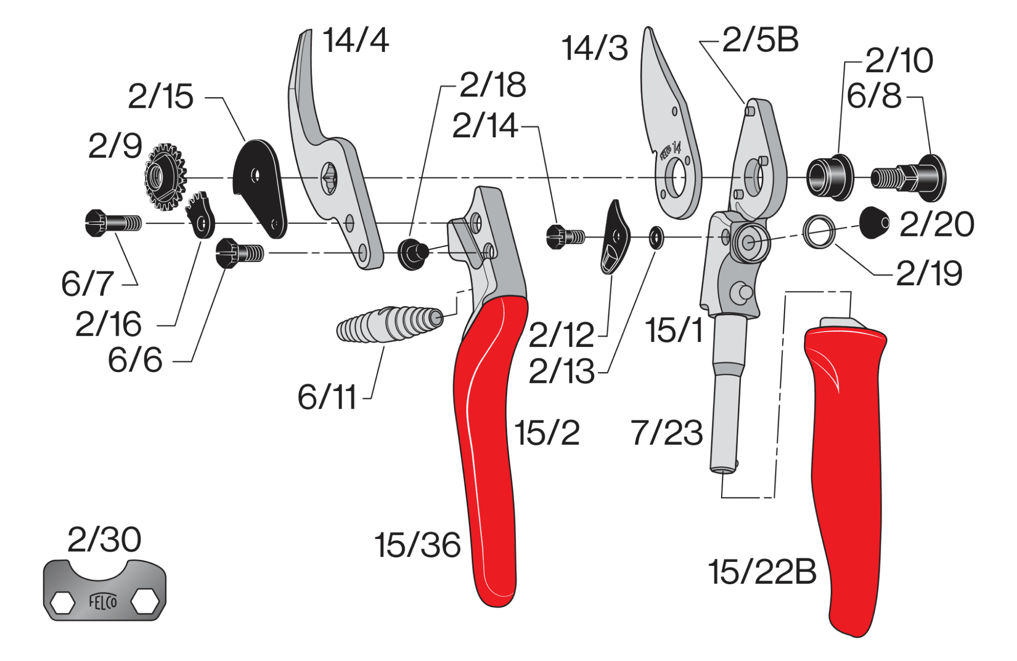 FELCO 15 – FELCO 15 – gyártói ábra, robbantott ábra