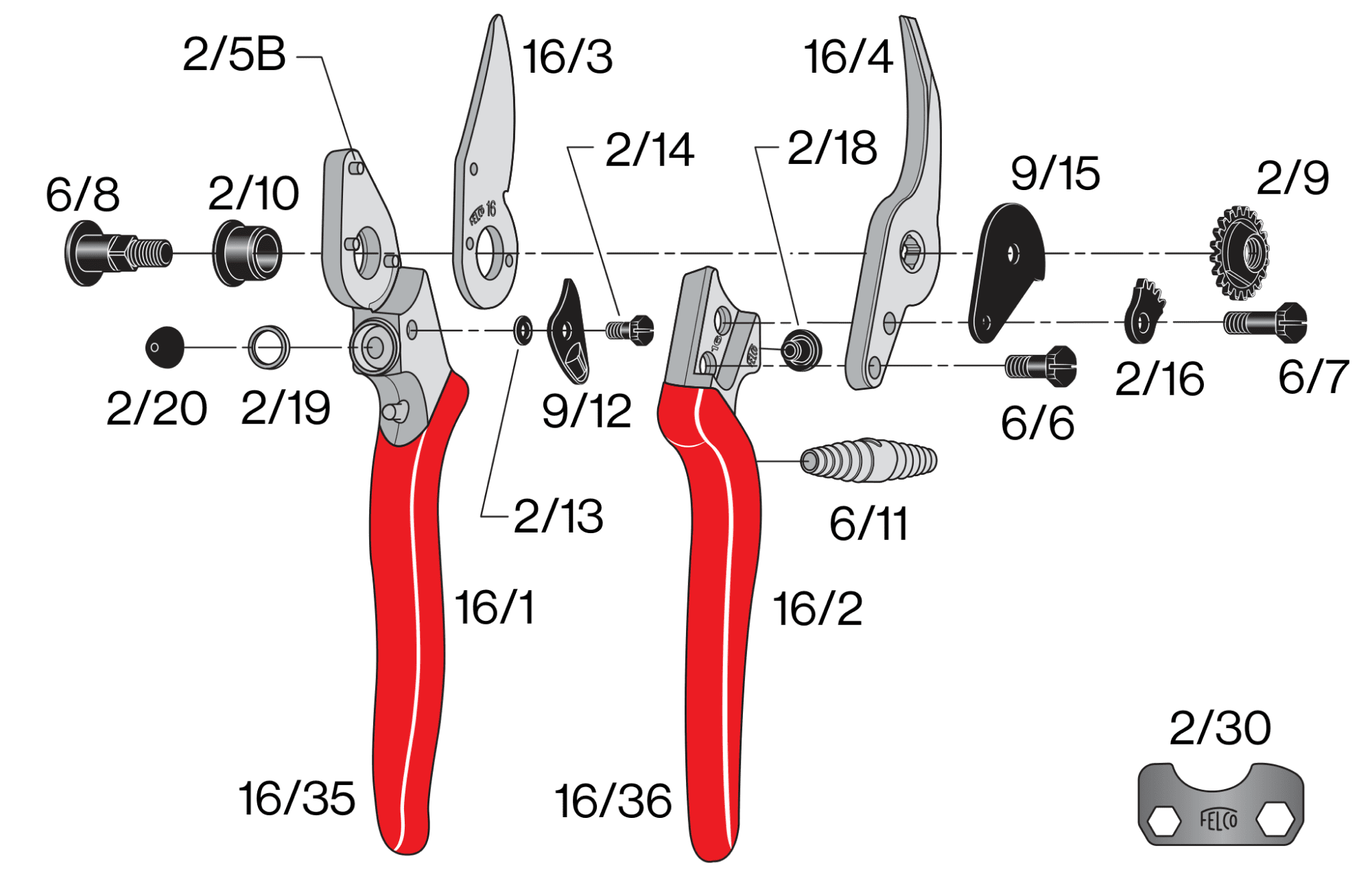 FELCO 16 – FELCO 16 – gyártói ábra, robbantott ábra