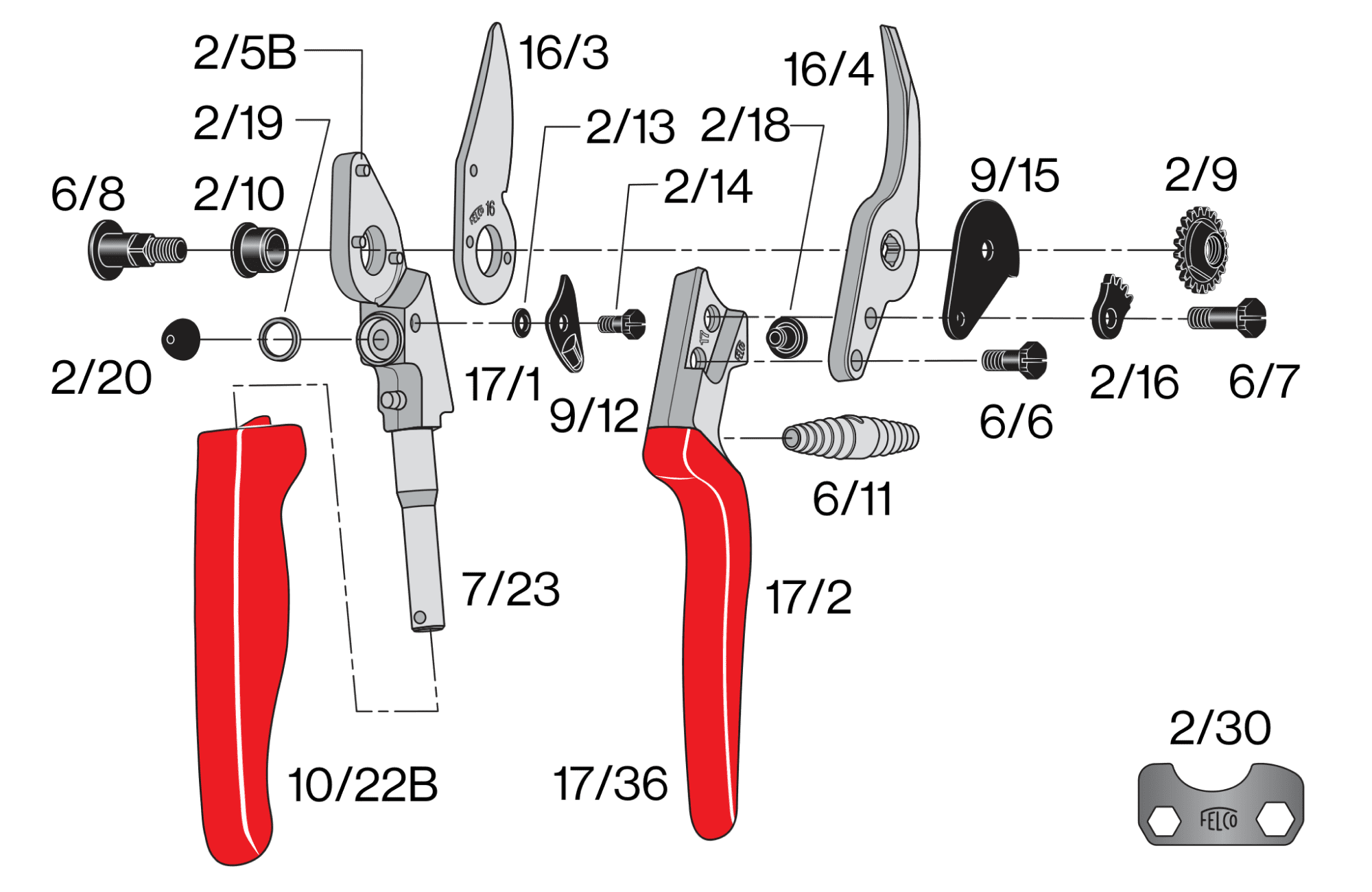 FELCO 17 – FELCO 17 – gyártói ábra, robbantott ábra