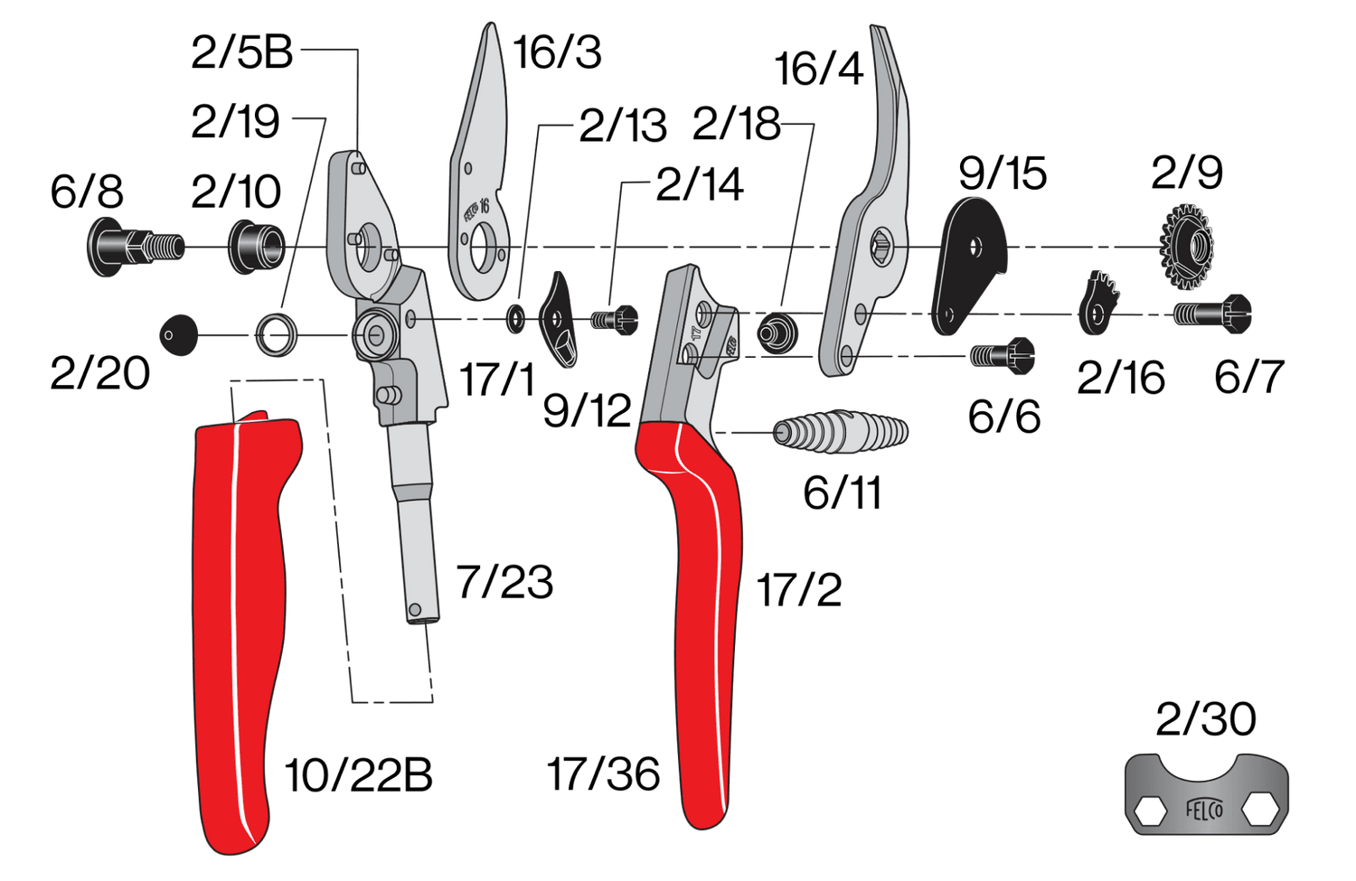 Spare parts for Felco 17