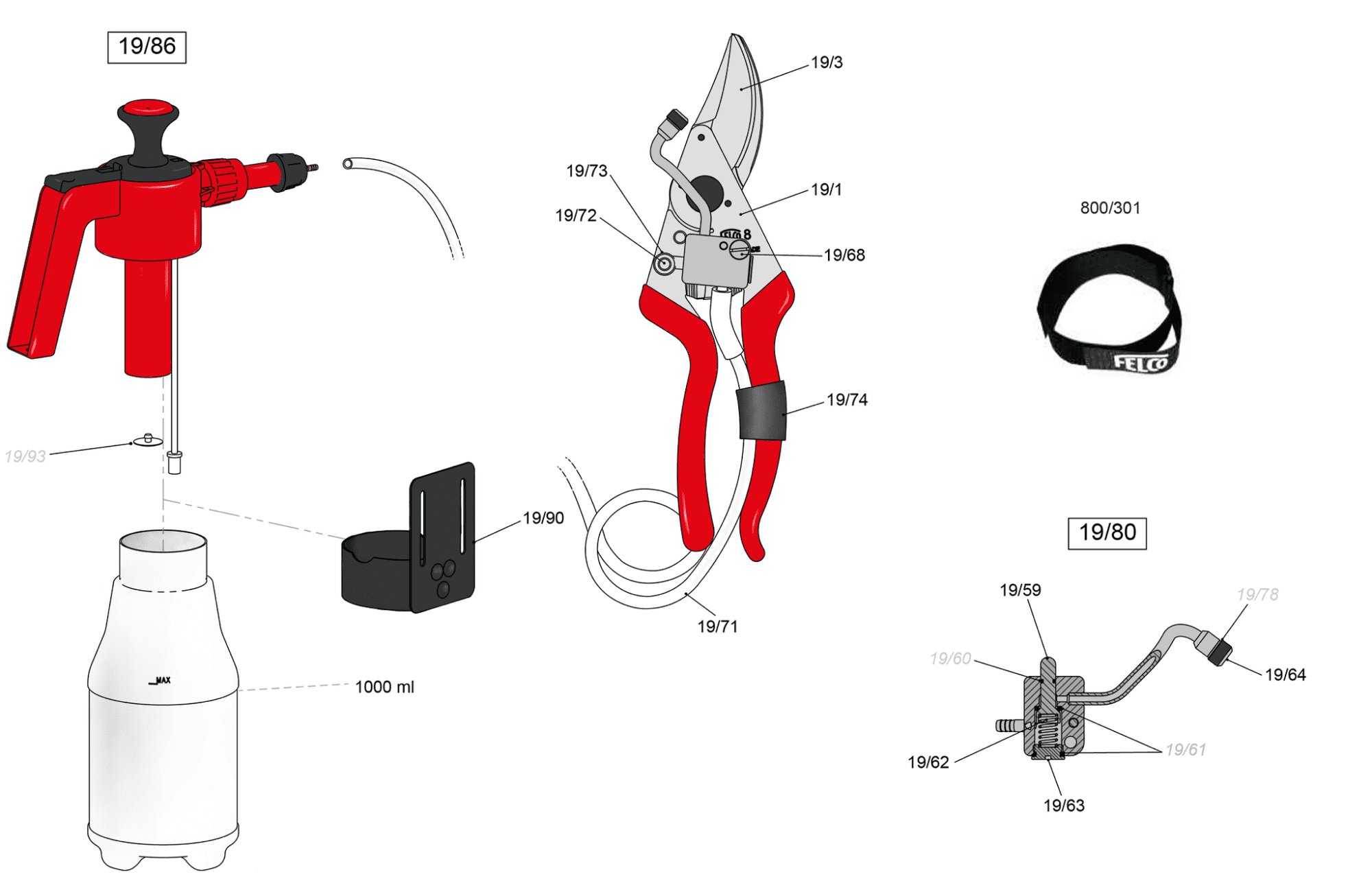 FELCO 19 – FELCO 19 – gyártói ábra, robbantott ábra