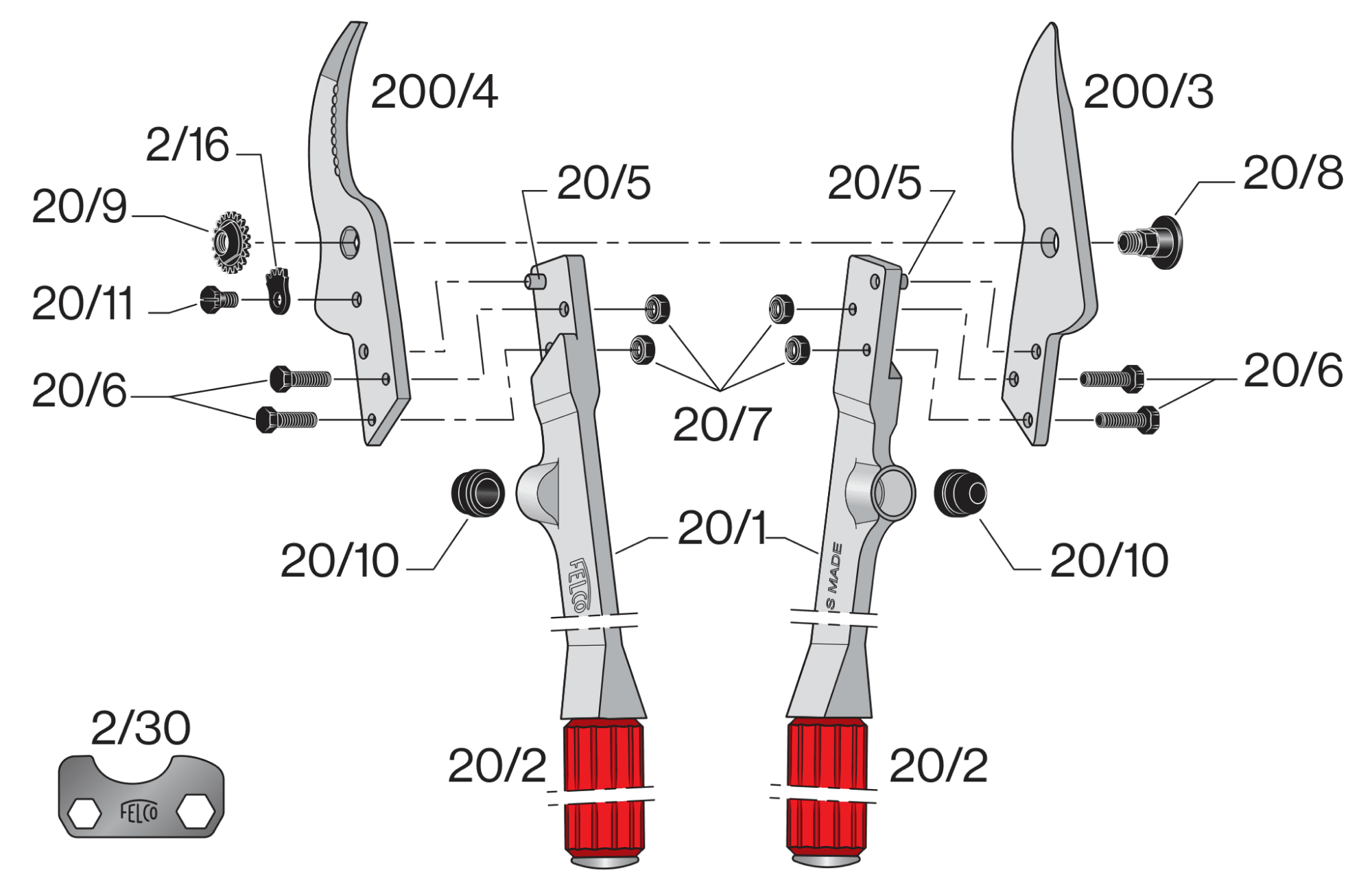 FELCO 20 – FELCO 20 – gyártói ábra, robbantott ábra