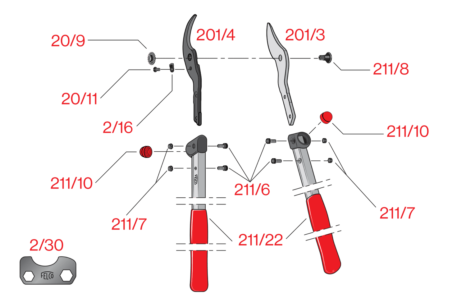 Spare parts for Felco 201-40