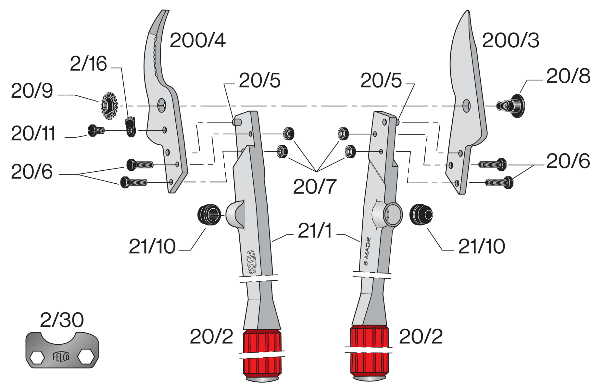 FELCO 21 – FELCO 21 – gyártói ábra, robbantott ábra