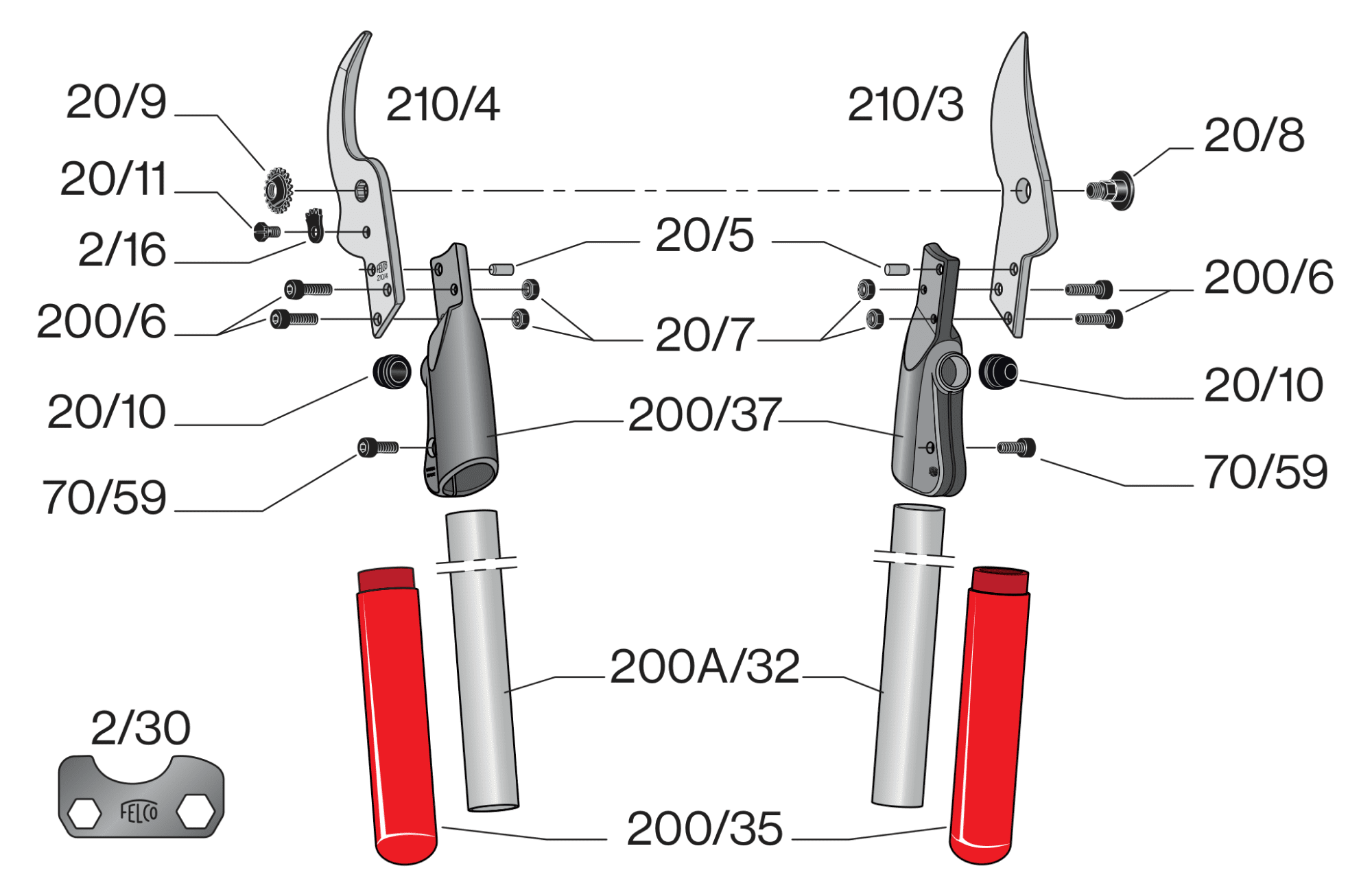 FELCO 210A-50 – FELCO 210A-50 – gyártói ábra, robbantott ábra
