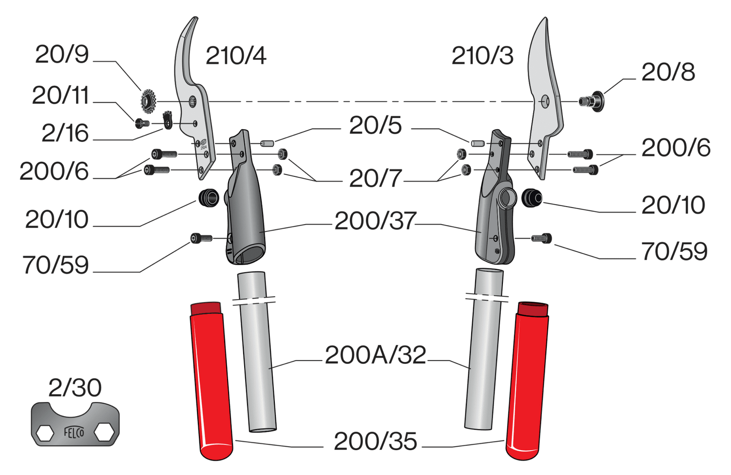 Spare parts for Felco 210A-50