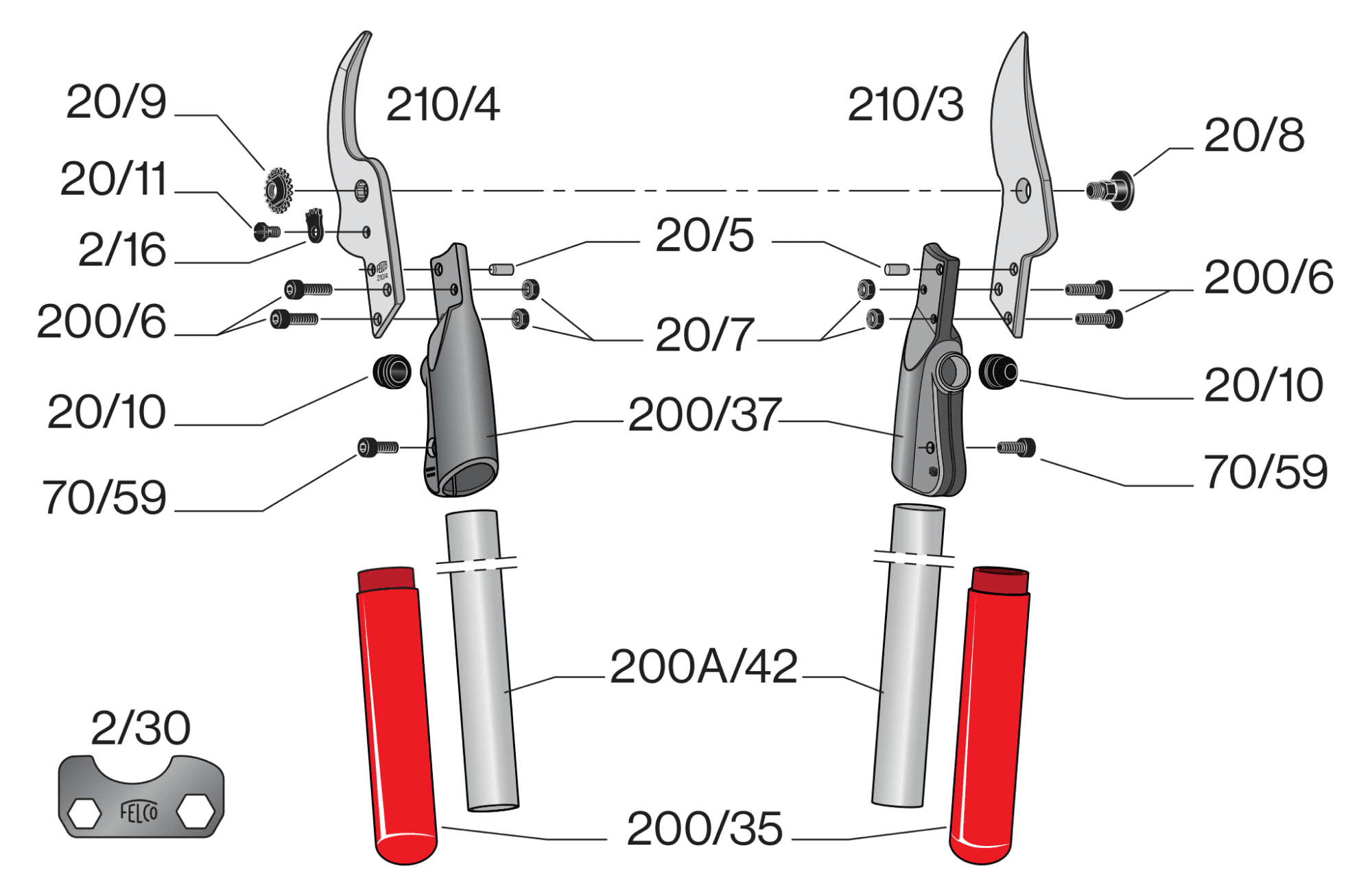 FELCO 210A-60 – FELCO 210A-60 – gyártói ábra, robbantott ábra