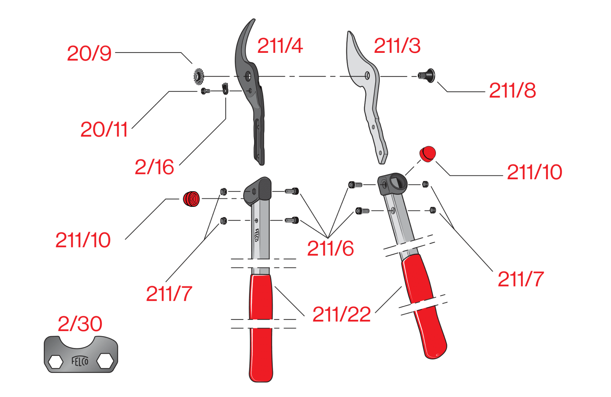 FELCO 211-40 – FELCO 211-40 – gyártói ábra, robbantott ábra