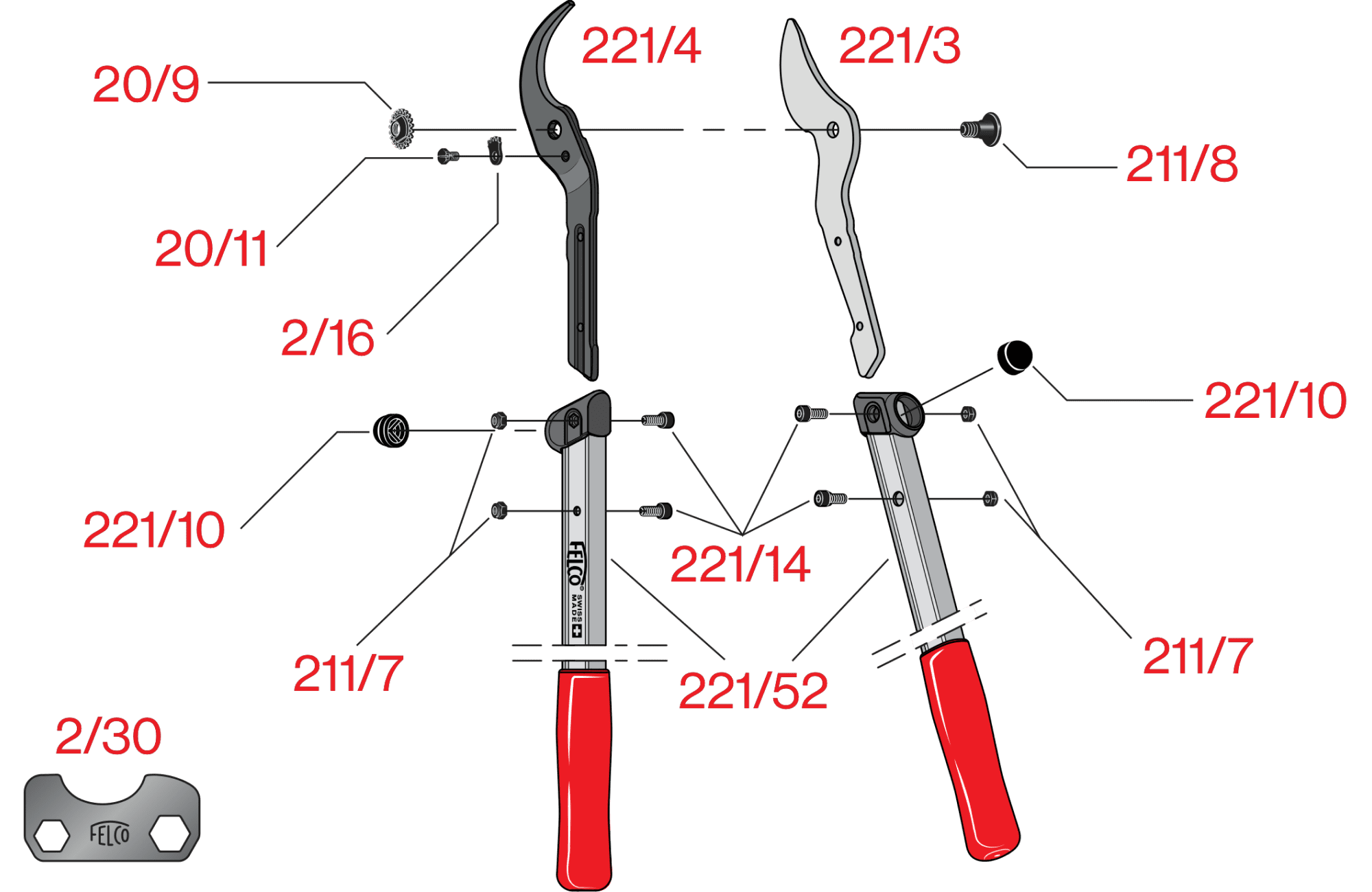 FELCO 221-70 – FELCO 221-70 – gyártói ábra, robbantott ábra