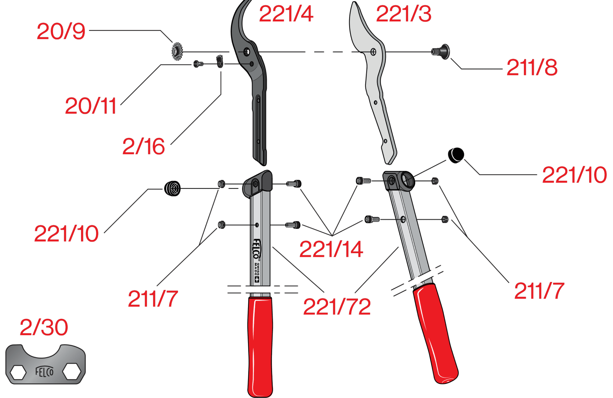 FELCO 221-90 – FELCO 221-90 – gyártói ábra, robbantott ábra