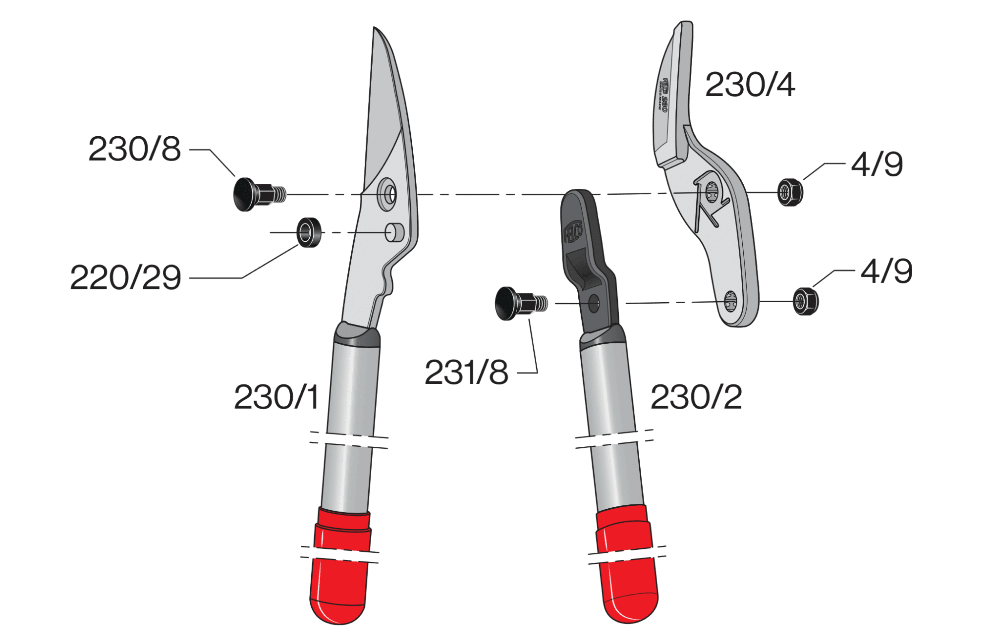 FELCO 230 – FELCO 230 – gyártói ábra, robbantott ábra