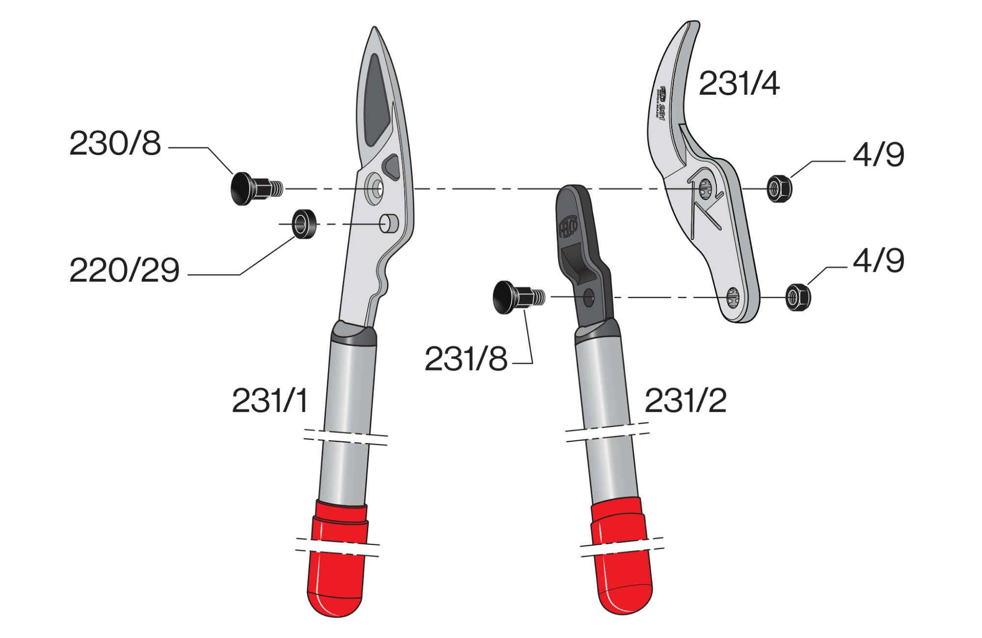 FELCO 231 – FELCO 231 – gyártói ábra, robbantott ábra