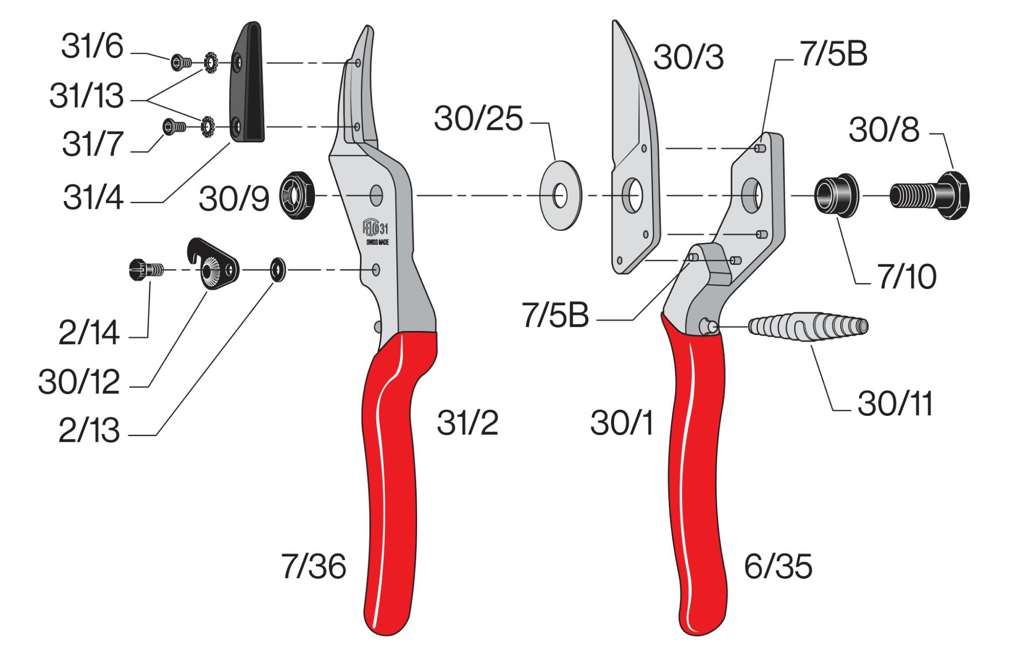 FELCO 31 – FELCO 31 – gyártói ábra, robbantott ábra