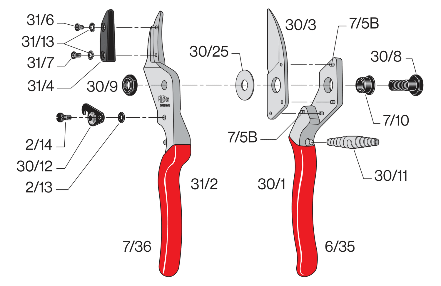 Spare parts for Felco 31