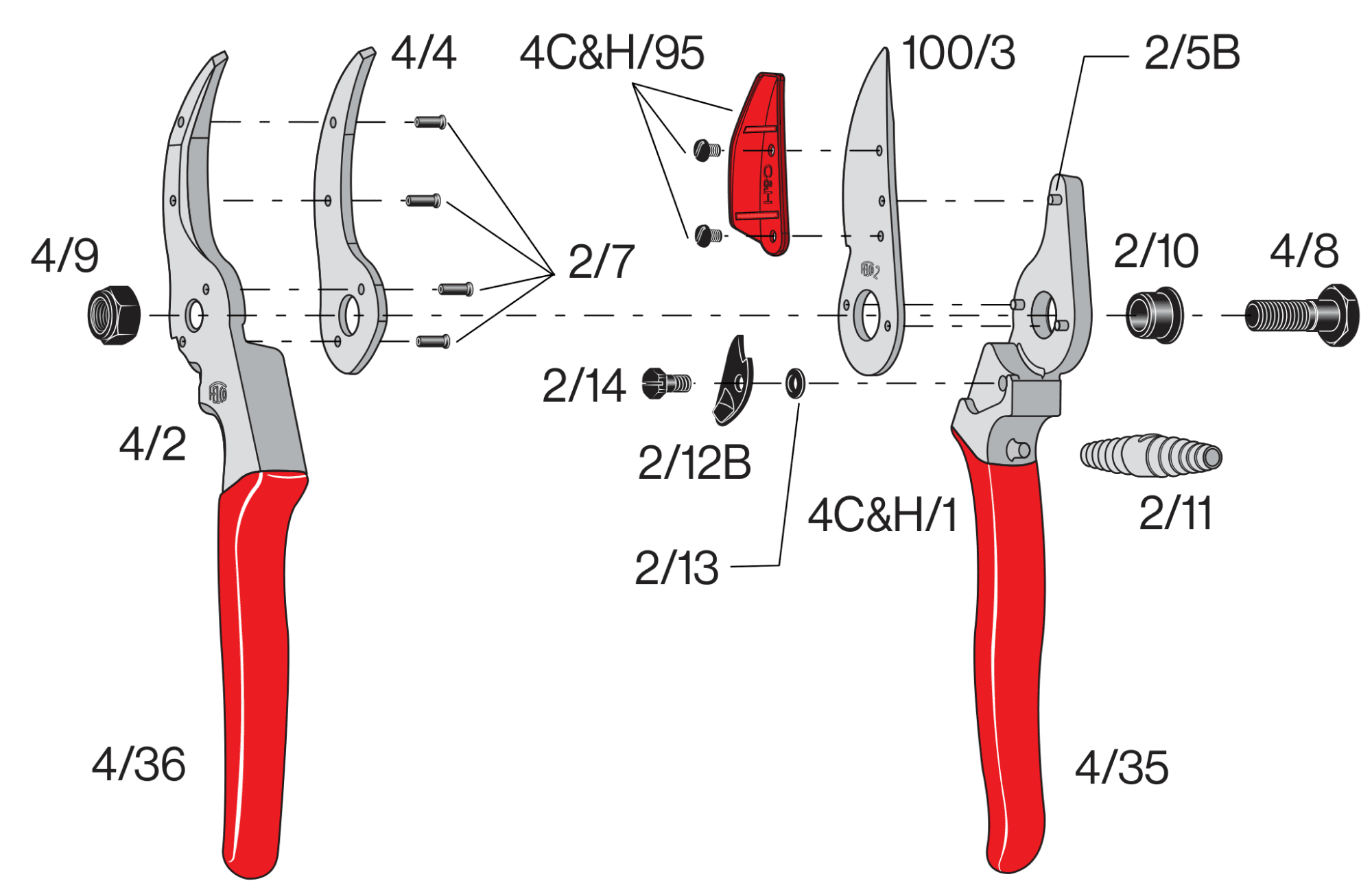 FELCO 4C&H – FELCO 4C&H – gyártói ábra, robbantott ábra