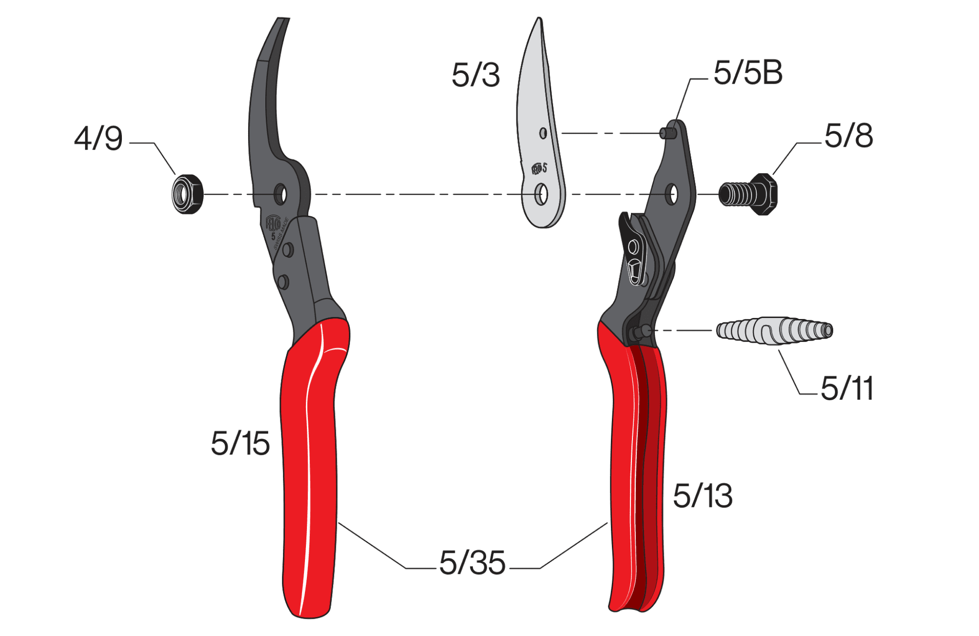 FELCO 5 – FELCO 5 – gyártói ábra, robbantott ábra
