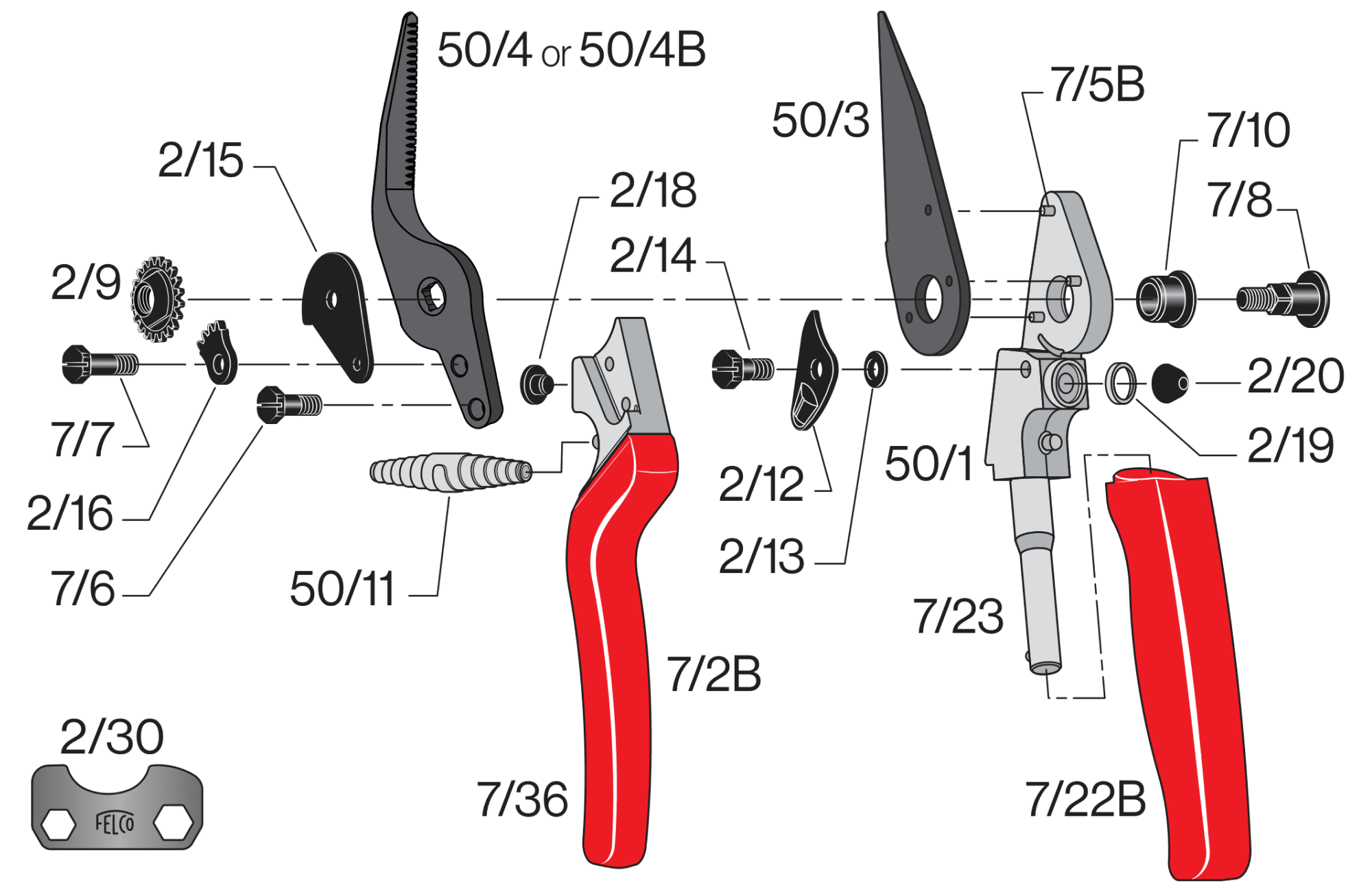FELCO 50 – FELCO 50 – gyártói ábra, robbantott ábra