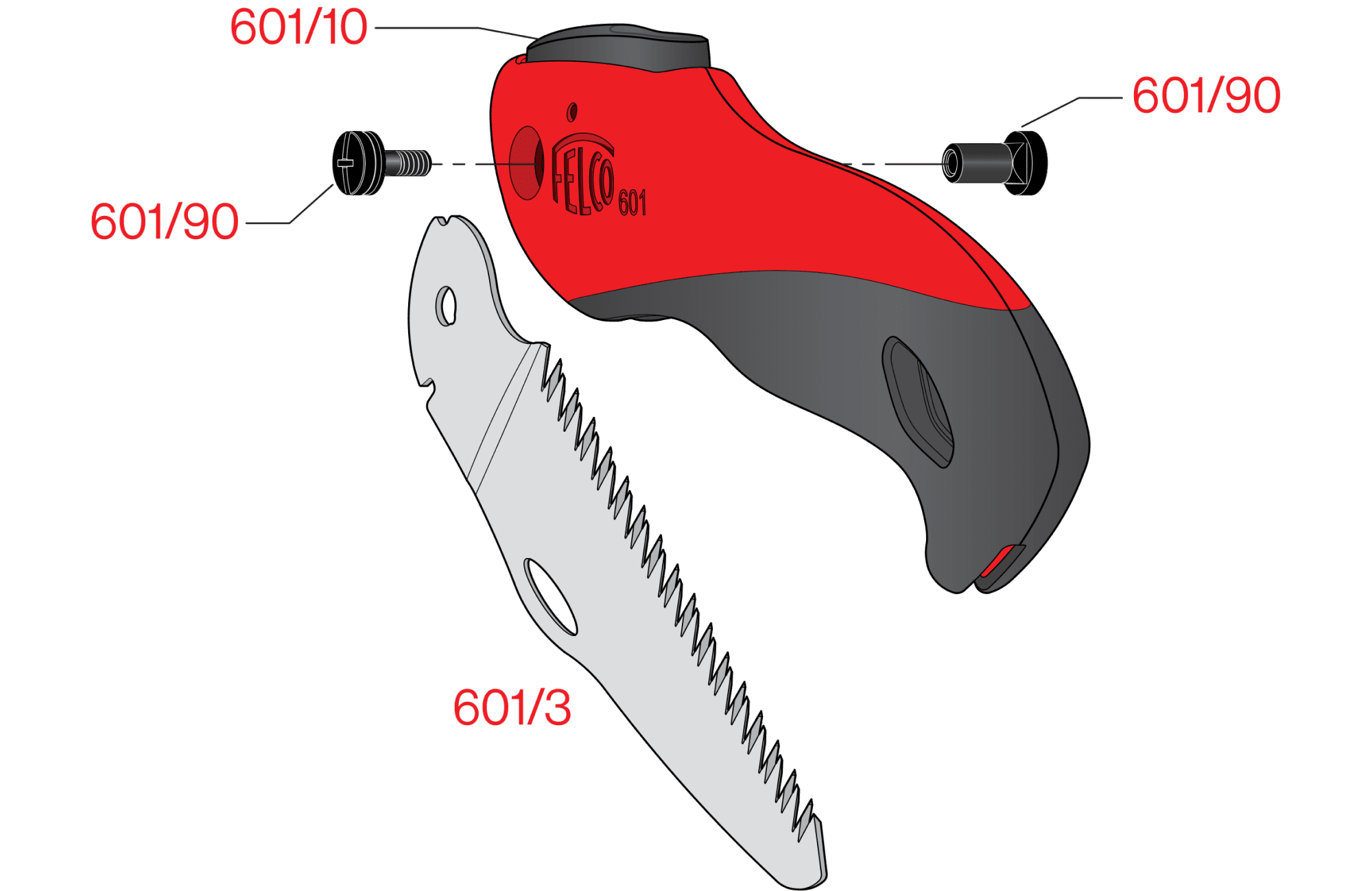 FELCO 601 – FELCO 601 – gyártói ábra, robbantott ábra
