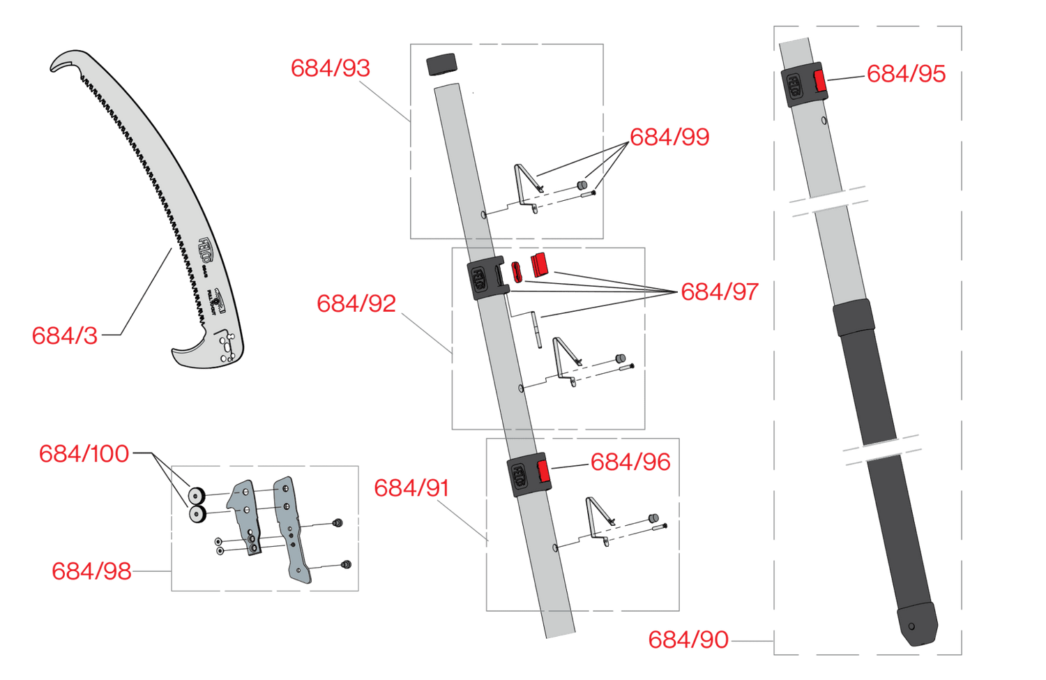 Spare parts for Felco 684