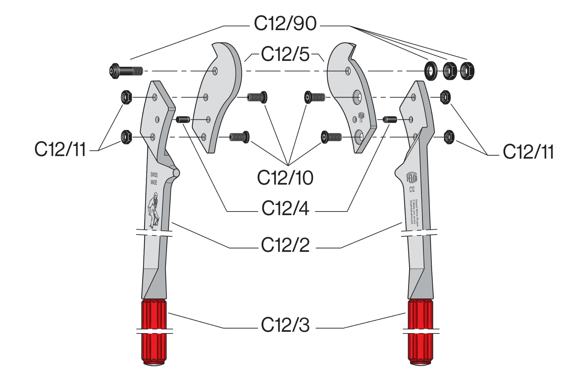 FELCO C12 – FELCO C12 – gyártói ábra, robbantott ábra
