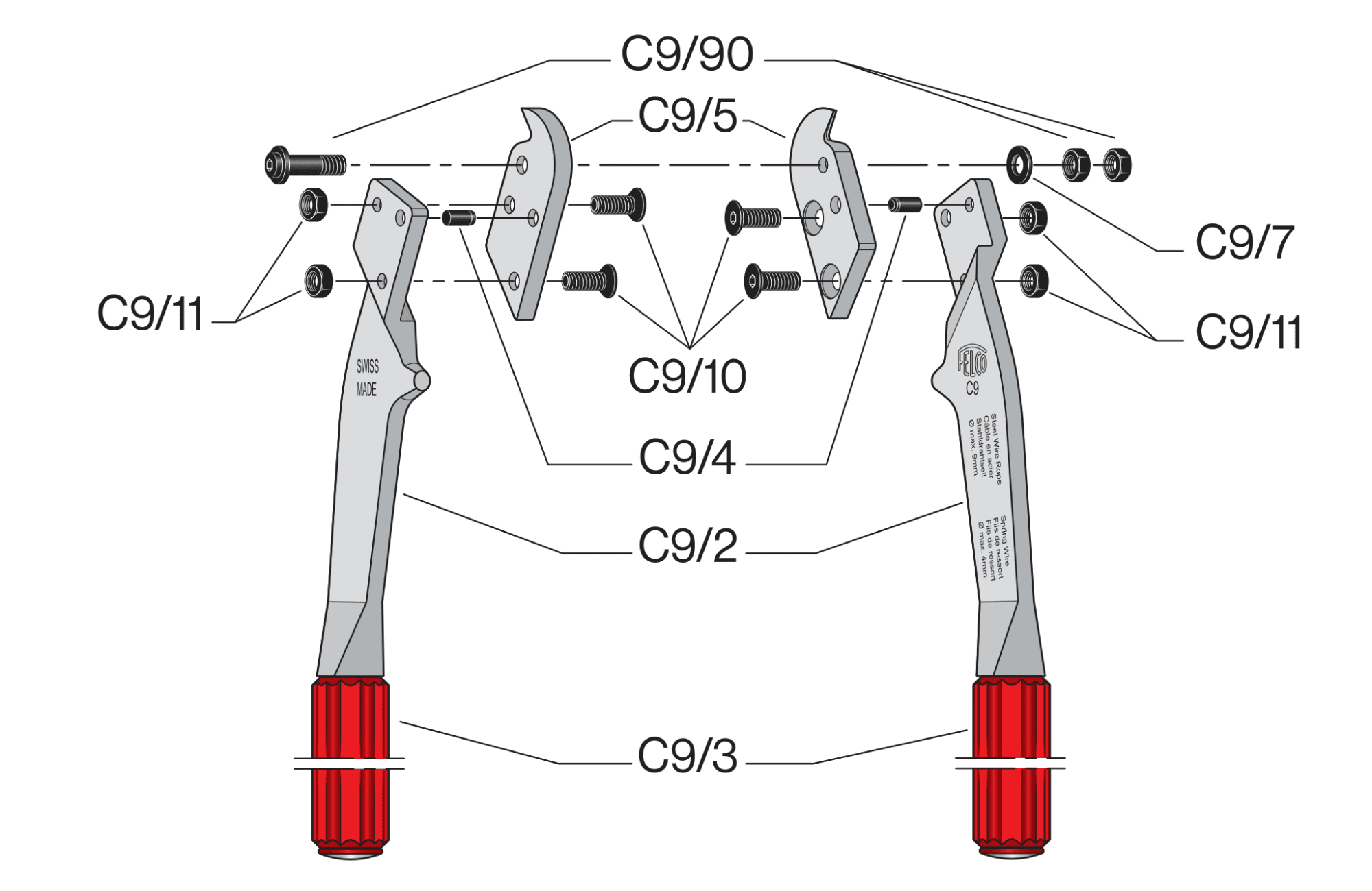 FELCO C9 – FELCO C9 – gyártói ábra, robbantott ábra