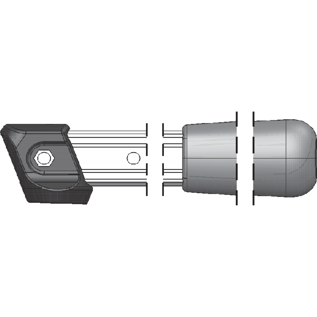 211/22 2 Complete handle assemblies - 26 cm (10.2 in.) - Product - Main View