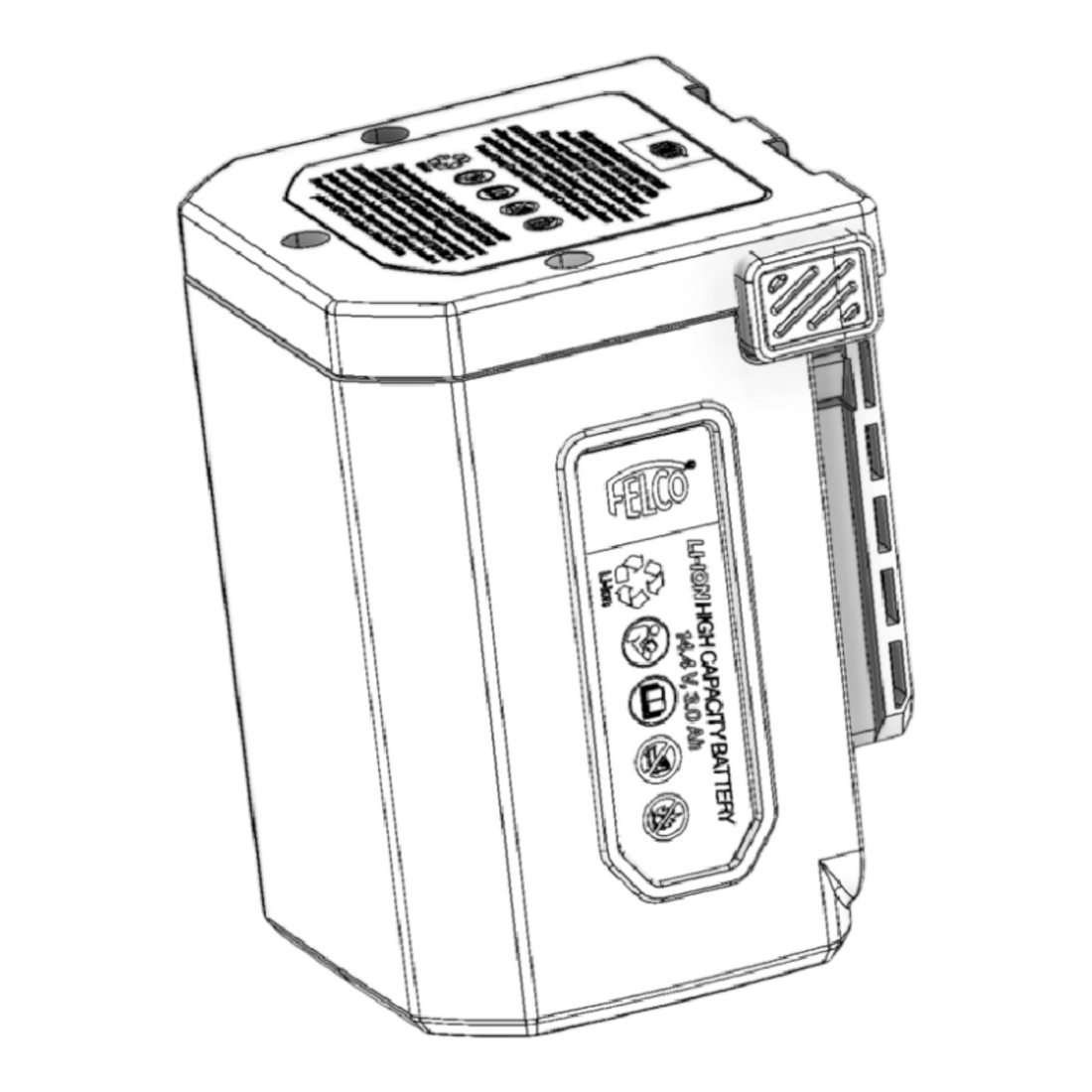 834/5 Li-Ion 14.4 V - 3.0 Ah - 43.2 Wh battery - Product - Main View