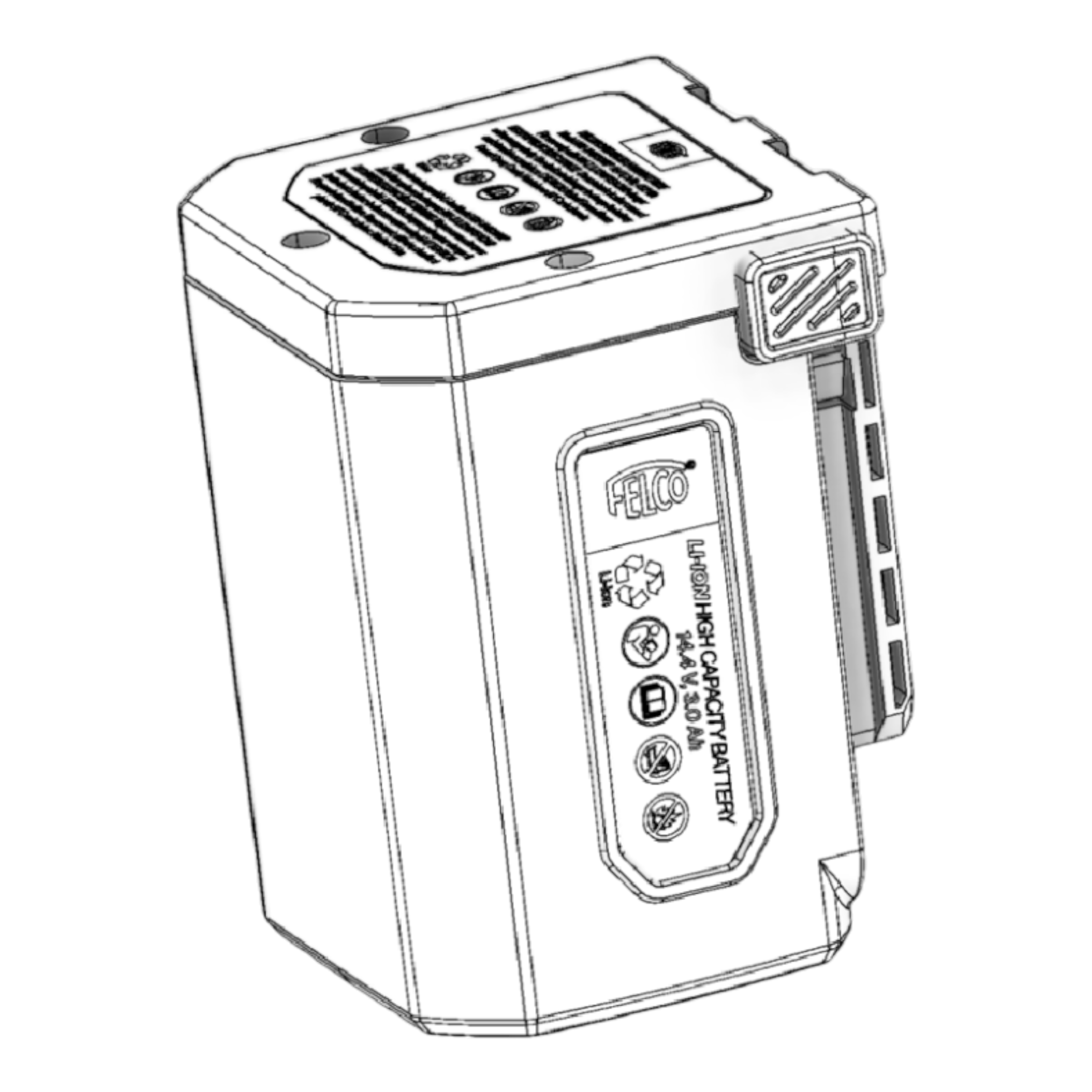 834/5 Li-Ion 14.4 V - 3.0 Ah - 43.2 Wh battery - Product - Main View